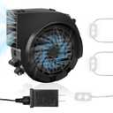 12V 0.8A Replacement Air Blower for 3.5-6FT Halloween Christmas Inflatables with 1.5A Adapter 3 LED Light Fans Outdoor Blow Up Motor Replacement Fan Blower Parts for Inflatables Yard Decorations