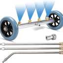 Undercarriage Pressure Washer Attachment, 16 Inch Undercarriage Cleaner, Under Car Pressure Washer Attachment with 3 Pcs Extension Wand, 4000 PSI