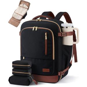 LOVEVOOK 40L Travel Backpack for Women Men with Garment Bag, Airline Approved Carry on Luggage Travel Essentials with 3 Packing Cubes, TSA Overnight Bags Weekender Essentials Backpacks fits 17" Laptop