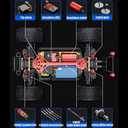 Remote Control Car 4 WD Ultra-Fast Drifting RC Cars for Car Racing Track 2.4 GHz 65KPH 360 Drifting Electric Powered High Speed Race Car for 14+ with Off-Road Tire