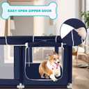 Dog Playpen 50 50 inch, Puppy Playpen with Bottom, 32 Inch Height Pet Playpen