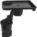 Black Silicone Car Cup Holder Expander Tray - Console Storage Organizer for Sedan & MPV - Universal Car Interior Drink Holder Organizer with Non-Slip Design