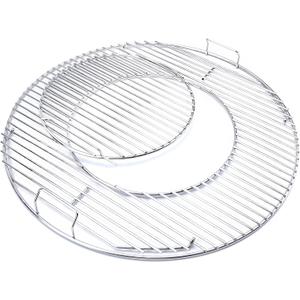 GasSaf Grill Grates Replacement for Weber 8835, 22.5 inch Charcoal Grills, Kettle, Performer, Master-Touch and Others, 21.5 Inches Gourmet BBQ System Hinged Stainless Steel Cooking Grate Grids