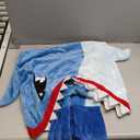 Silver Lilly Animal Tail Blanket - Plush Animal Sleeping Bag Blanket for Kids (Blue Shark)