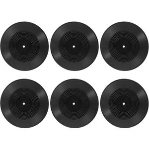 12 Inch Blank Vinyl Records Decor, 6PCS Fake Records Vintage Decorations Faux Vinyl Record Wall Display Retro Vinyl Records for Music Party Studio Home Room Wall Decor DIY Project
