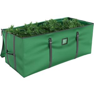 Mrrihand Christmas Tree Storage Bag - Large 7.5Ft Artificial Tree Container, Anti-Tear Heavy-Duty 600D Oxford Cloth Box With Handles (Green)