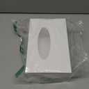 White Acrylic Tissue Box Cover Rectangular,Acrylic Tissue Dispenser with Storage Tray for Bathroom Kitchen Home Office(White, 9.85x4.5x6.3)