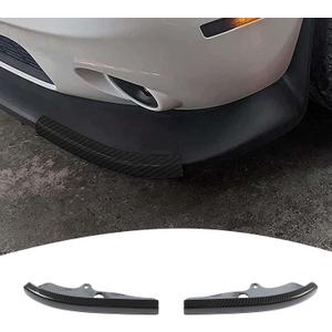 for Challenger Front Bumper Lip Splitter Protector Cover Trim for 2015-2023 Dodge Challenger GT RT SRT Black Carbon Fiber Exterior Accessories 2pcs (Small, Gray)