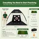 Golf Net for Backyard Practice 10x7ft Golf Hitting Net with Tri-Turf Mat, Multi-Target Zones, Carry Bag | Golf Practice Net for Driving, Chipping & Swing Training Indoor & Outdoor Use