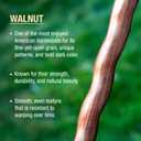 Brazos US Veterans Navy Handcrafted Walnut Walking Cane - 37" Solid Wood Military Commemorative Stick for Men and Women - Made in USA