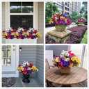 12 Bundles Artificial Pansy Flowers Faux Plastic Wild Flowers Bushes for Home Kitchen Garden Wedding Table Centerpieces Bouquet Arrangement Indoor Outdoor Decor (Mixed Color - 12Pack)