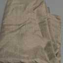 LUSHVIDA Outdoor Tablecloth with Umbrella Hole - Patio Table Cloth Zippered Rectangle 60x84 Inch, Linen-Look Polyester Table Cover Water Resistant for Picnic Outside, Natural Color