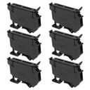 MECCANIXITY Terminal Blocks 6 Pack UK5 Rail Mount Fuse Holder Screw Terminal Block Wire End Bracket Stopper Din Rail Screw Fixed Black for DIY Electronic Circuits Machine Appliances