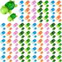 Soaoo 120 Pcs Mini Resin Turtle Figurine Cute Tiny Turtle Statue Mini Sea Creatures Tortoise Miniature Resin Animals for DIY Garden Decoration Cake Home Decor, 2 Sizes(Multicolor)