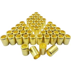 50PCS 7328 Hose Ferrules Brass Fitting, 0.656in ID x 1in Long Repair Ferrules for Air Hose, Torch Hose, Acetylene Hose, Use with Hose Crimper Tool Kit