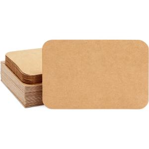 Sustainable Greetings Kraft Paper Blank Greeting Postcards and Envelopes, Rounded Edges (6 x 4 In, 48 Pack) - Blank Card Envelope