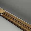 UNISHADES Cordless Bamboo Roman Shades for Windows, Blinds Size (28" W 64" H) Colour (Highfield Teak)
