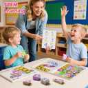 Magnetic Tiles for Kids Ages 4-8, Holiday Building Set with Diamond Surface & Metal Storage Box, 60PCS STEM Learning Toys, Educational Building Gifts for 3-8 Year Olds