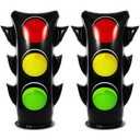 2 x JellyArch 24 Inch Inflatable PVC Traffic Light Balloons Racing Car Birthday Party Decorations Traffic Signal Stoplight Balloons for Vehicle Birthday Party Supplies