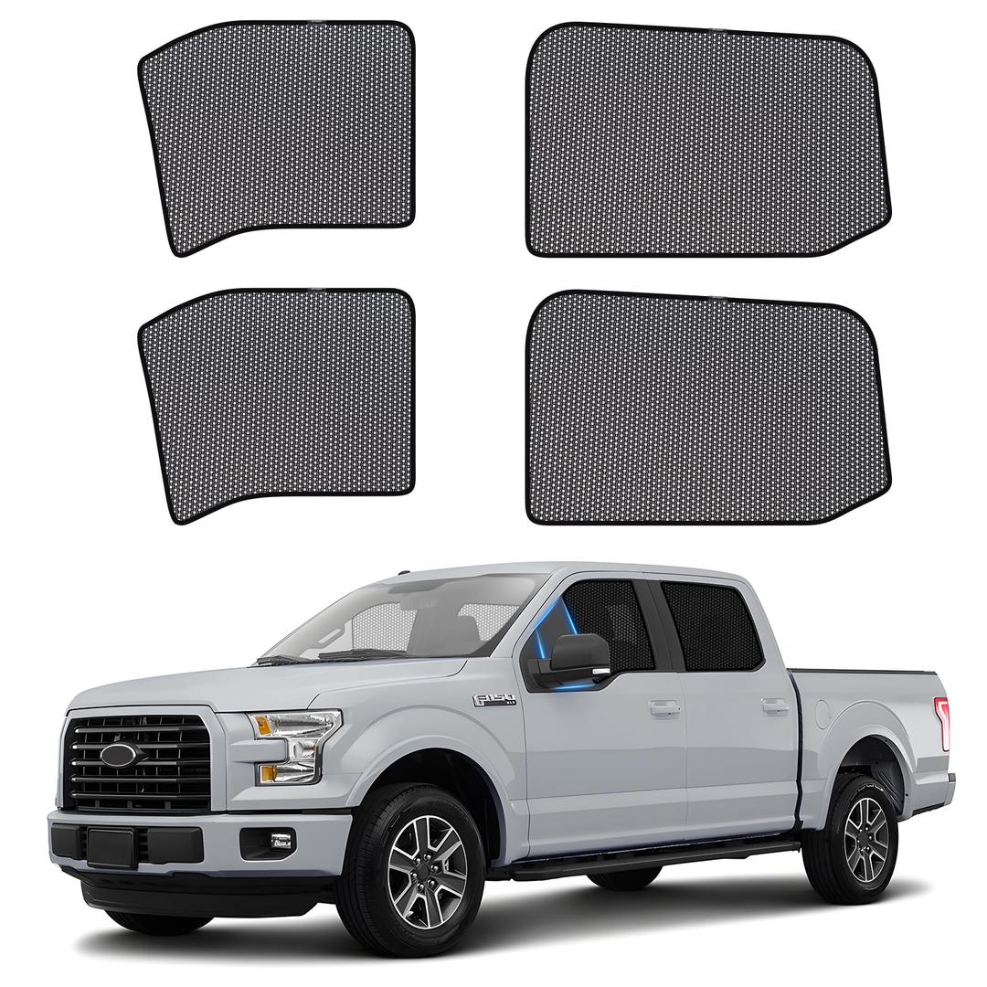 ZATOOTO Ford F-150 Car Window Shades 2015-2020, Mesh Screen for Camping