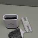 Sellemer Toilet Brush and Holder Set - Flexible Toilet Bowl Brush Head with Silicone Bristles, Compact Size for Storage and Organization, Ventilation Slots Base (1 Pack, White)