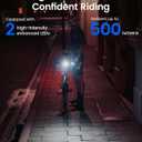 RAVEMEN FR500 Bike Front Light for Night Daytime Riding, Compatible with Garmin/Wahoo Computers, 6 Modes, Auto On/Off, Side Visible, USB-C Rechargeable & Output Bicycle Headlight for Road Urban Biking