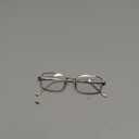 TJUTR Fashion Clear Glasses Non Prescription Fake Glasses for Women Blue Light Blocking Rectangle Metal Glasses Frame (A3 Silver)