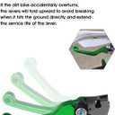 JFG RACING Dirt Bike Foldable Clutch Brake Levers,Clutch Lever Breakaway Levers for KX125 06-08/KX250 05-08/KX250F 05-12/KX450F 06-12 Green