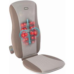 Homedics Shiatsu Back Massage Cushion with Adjustable Speeds and Comforting Heat Fits Most Chairs, Brown, 1 Count