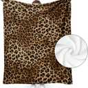 Cheetah Leopard Print Throw Blanket Ultra-Soft Cozy Leopard Decor Fleece Blankets Lightweight Cheetah Blanket for Couch Sofa Bedding Home Decor (50" L x 40" W, Leopard)