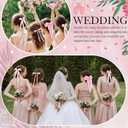 8 Pcs Pink Hair Bows for Women Silky Satin Hair Bows Clips for Ponytail Holders Hair Ribbon with Long Tails Vintage Hair Barrettes Hair Accessories for Girls Bridesmaid