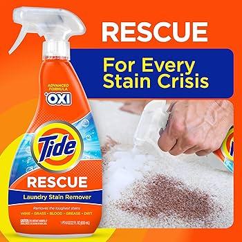 Tide Laundry Stain Remover Spray with Oxi | Stain Remover for Clothes, Carpet, Upholstery, Pet Bedding | Stain Treater Spray for Tough Stains from Wine, Coffee, Grease | 22 Fl Oz (Pack of 2)
