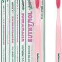 Euthymol Whitening Toothbrush (Pink, 6 Count) - Premium Soft Dual-Tension Bristles. Advanced Plaque Removal, Stain Reduction