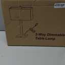 21" Touch Bedside lamps with 2 USB & AC Outlets, 3-Way Dimmable Bedside Table Lamps Set of 2 for Bedroom Living Room Office Reading, Gray Shade Lamps for Night Stands, 5000K LED Bulbs Included