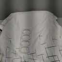 Grey And White Shower Curtain 70 in W x 70 In H (177.8cm) Includes The Plastic Hooks