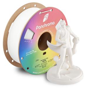 Polymaker Panchroma PLA White 3D Printer Filament, 1.75mm, 1kg Spool, Easy to Print, High Speed Printing, Tangle Free, AMS Compatible, Perfect for Toys, Decor, Miniatures, Models & Cosplay