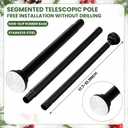 17.7-51.1 Garland Hanger for Door Frame Tension Rod with Christmas Garland Xmas Red Ball Ornaments Pink Bows for Doorway Front Door Mantel Window Outdoor