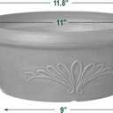 Arcadia Garden Products PSW TA30C Plastic/Stone/Wood Composite Bulb Pan No Drainage Hole (Drillable), Planter Bowl for Succulents, Bonsai, Fairy Gardens, Herbs,12-Inch, Chocolate