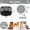 Siedihit Dark Grey Puppy Playpen for Large Dog Cat, Dogs Tent