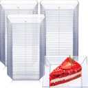 250 Pcs Square Clear Dessert Plates 3.6 Inch Plastic Appetizer Plates Disposable Square Party Plates Hard Mini Salad Tasting Sample Plate for Weddings, Parties, Banquet Dinner, Family Gatherings
