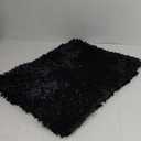 Yimobra Bath Mats for Bathroom 36 x 24, Soft Shaggy Large Size Water Absorbent Bath Rug, Non-Slip, Machine Washable Quick Dry Shower Rug, Microfiber Thick Mat for Bathroom Floor/Tub, Black 