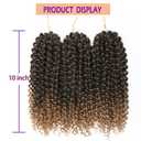 LADY MIRANDA Ombre Blonde Afro kinky Curly Braiding Hair Extensions Jerry Curl Crochet Hair 3X Braid Hair 11" Short Synthetic Hair Styles (1B/27)