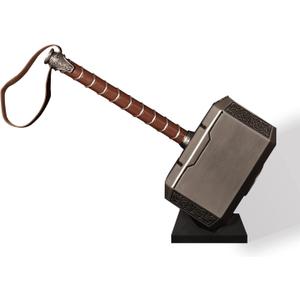 Thor's Hammer with Base Thor The Dark World Lightning Strike Hammer/Thanos Double Bladess Halloween Cosplay Props