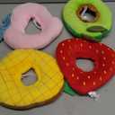 Weewooday 4 Pcs Adjustable Cat Cone Collar Soft Cat Recovery Collar Cute Kitten Fruits Shaped After Surgery Wound Elizabeth Padded Pet Neck Anti Bite Lick Dog Comfortable Smooth Texture