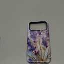 Esdot for iPhone 17 Pro Case Cute - Wireless Charging Compatible  Dual-Layer Soft Silicone + Hard Shell - Wildflower Design - Protective Phone Cover for Women Girls - Lavender