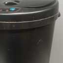 iTouchless 50 Liter / 13 Gallon Sensor Kitchen Trash Can with Odor Filter Slim Round Black Stainless Steel Automatic Garbage Recycling Bin for Home, Office, Business, Garage