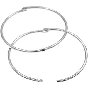 Coideal 3 Inch Extra Large Metal Book Rings - Loose Leaf Binder Rings, Easy to Open and Close, 20 Pack Jumbo Silver Circular Shower Curtain Ring Loops for Drape, Bathroom, Home Decor (76 mm)