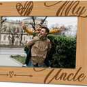 Uncles Birthday Gift Idea, Father's Day Present, Gifts for Brother Uncle Godfather, Wooden Tabletop Picture Frame, Fits 4X6 inches of Photo, Photo Frame Gift for Uncle 07