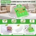 20 Pack Carpet Beetle Traps, Indoor Sticky Glue Traps for Carpet Beetles, Larvae & Other Crawling Insects Non-Toxic Sticky Trap Monitoring Solution