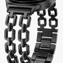 Wearlizer Metal Bands Compatible with Samsung Galaxy Watch 8 Band 40mm 44mm/Watch 8 Classic 46mm, No Gap Dressy Stainless Steel Chain Strap Wristbands Accessories for Women